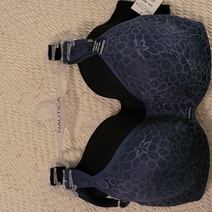 Nautica underwire bra 2 pack. Navy and black. 38DD